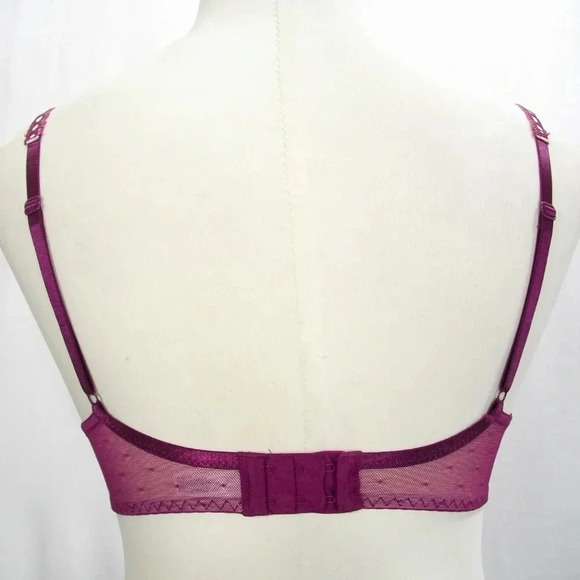 32DD Paramour Captivate Unpadded 3 Part Cup UW Bra Grape Wine NWT - Picture 10 of 16